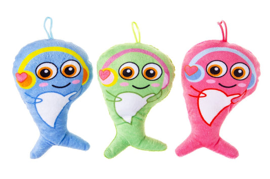 PELUCHE DAUPHIN 3 ASST 16,5 CM X24PCS (LG1913) 504/24