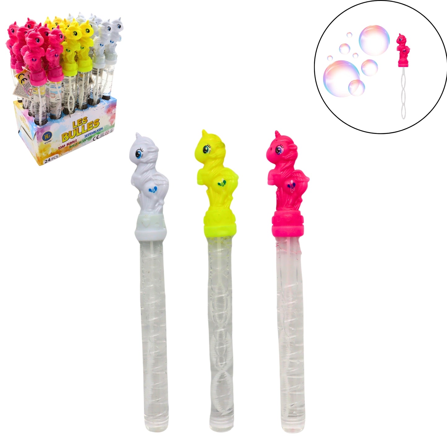 BULLES BATON LICORNE 25 CM 50ML X24 PCS (BG21699) 144