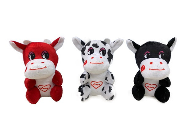 PELUCHE VACHE LOVE 3 ASST 16 CM X24 PCS (MJ30370) 192