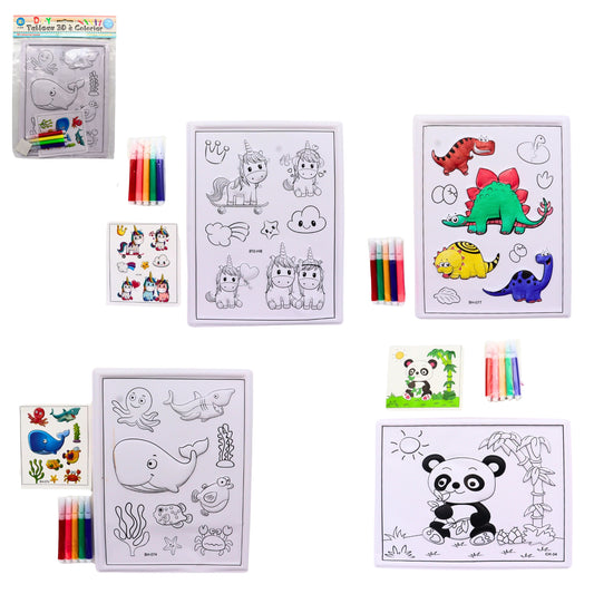 TABLEAU 3D A COLORIER 25 CM (BG38062) 48/480