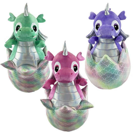 PELUCHE OEUF DINOSAURE 24CM (MJ40140) 48/6