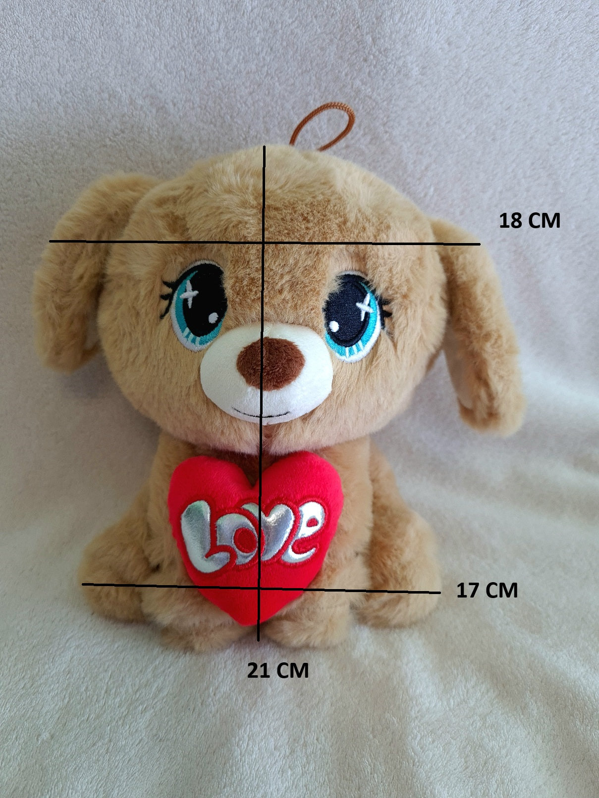PELUCHE CHIEN COEUR 21 CM (MJ40805) 60