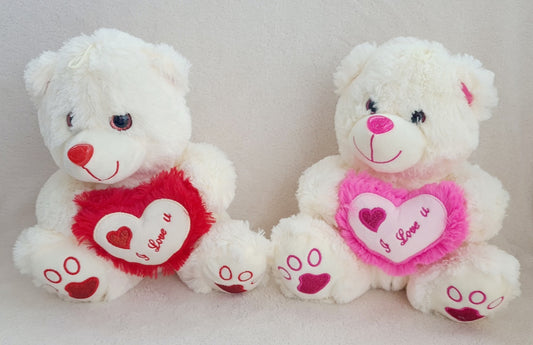 PELUCHE OURS COEUR  I LOVE YOU 25CM 2C (MJ50330) 6/42