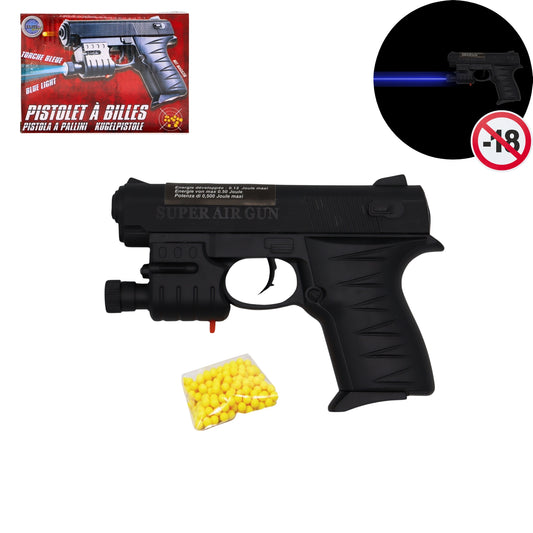 PISTOLET BILLES 15 CM LAMPE BLEUE (BG50705) 144/72