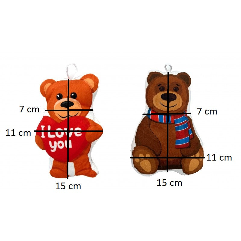 PELUCHE OURS 15 CM X 12 PCS (BG79393)