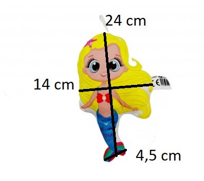 PELUCHE SIRENE 24 CM X 12 PCS (BG79478)
