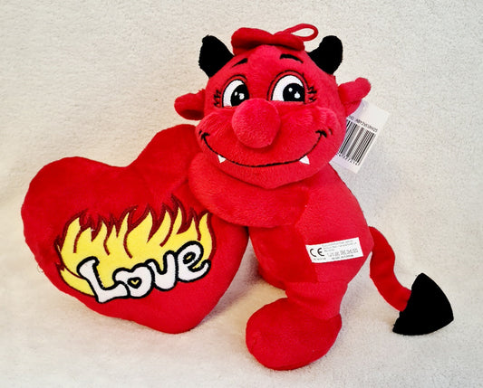 PELUCHE DIABLE COEUR ROUGE 25CM (DO29538) 6