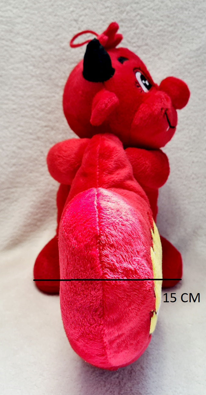PELUCHE DIABLE COEUR ROUGE 25CM (DO29538) 6