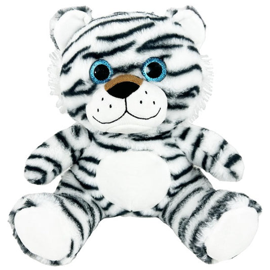 PELUCHE TIGRE ASSIS YEUX BLEUS 24CM (MJ40614) 6/48