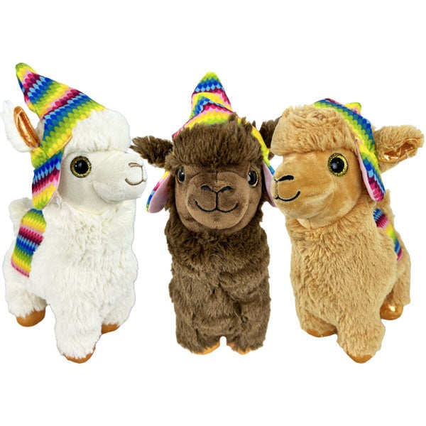 PELUCHE LAMA BONNET PERUVIEN 35CM (MJ50224) 6/48