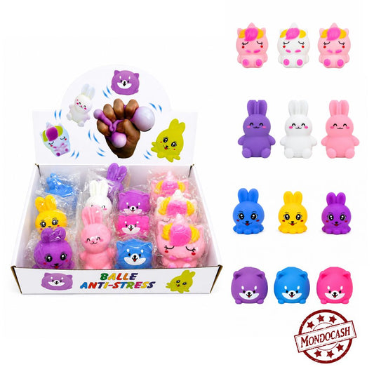 ANTISTRESS 4 ANIMAUX 10 CM X12PCS (CO12465) 144/12