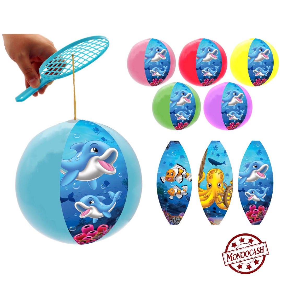 Jeu de tape-balle avec raquette, un classique des jeux de plein air qui amuse les enfants pendant des heures. Grâce à sa balle reliée par un élastique, il permet de développer l'adresse, la coordination et les réflexes tout en s'amusant. Léger et facile à emporter, il est idéal pour le jardin, la plage ou les vacances.