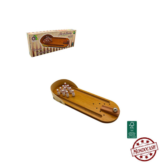 Jeu de bowling en bois avec 10 quilles et une bille en métal