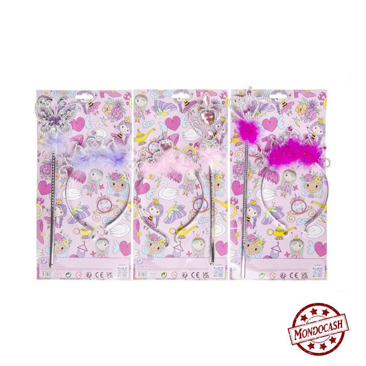 Jouet de diadème serre-tête boa, baguette papillon, fleur, cœur