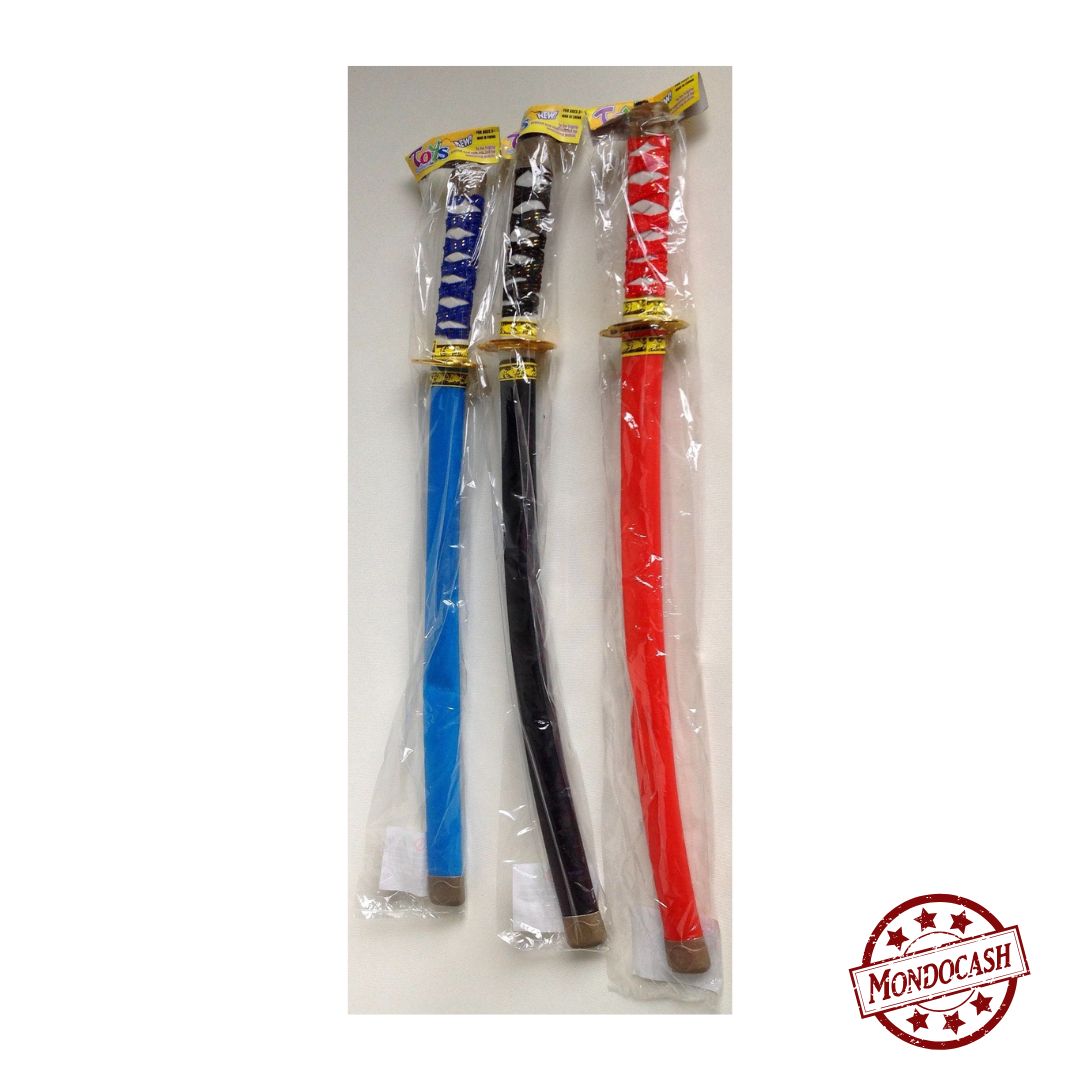 Jouet épée ninja avec étui, bleu, noir, rouge