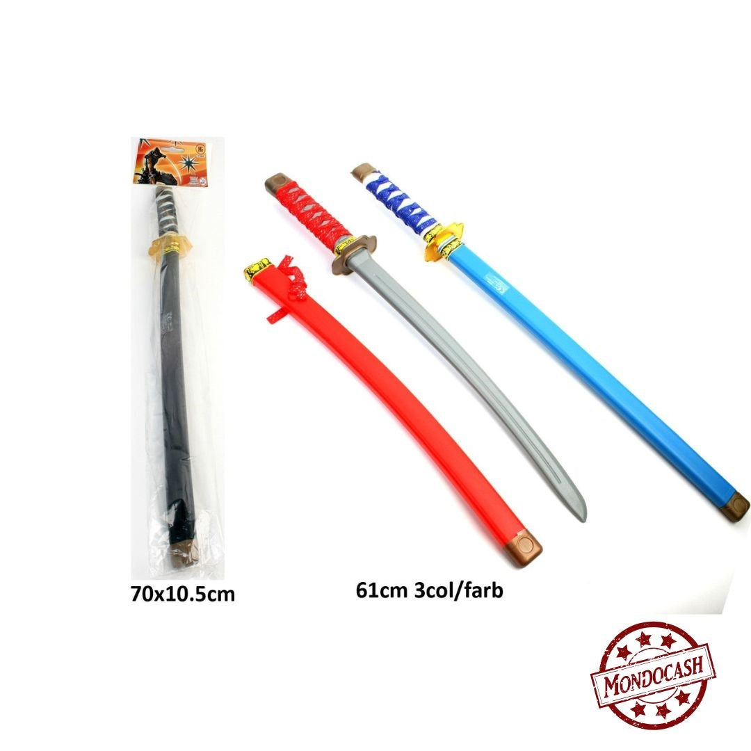 Jouet épée ninja avec étui, bleu, noir, rouge