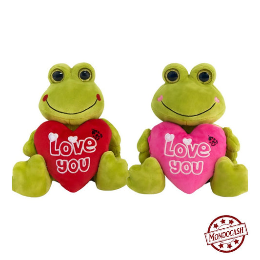 PELUCHE GRENOUILLE COEUR 25 CM (MJ30547) 42/6