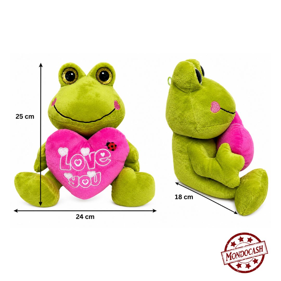 PELUCHE GRENOUILLE COEUR 25 CM (MJ30547) 42/6