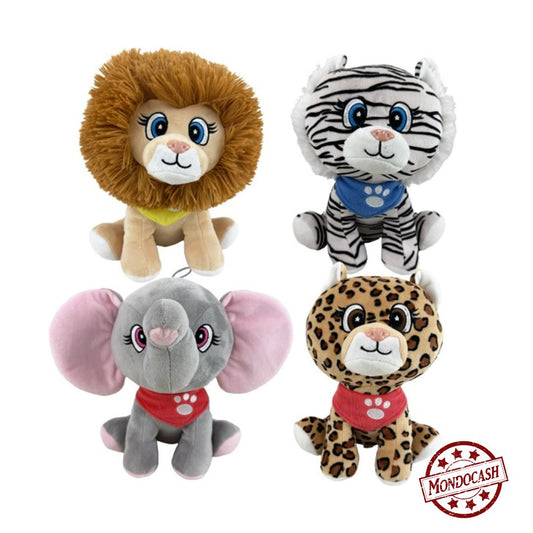 PELUCHE JUNGLE BANDANA 23 CM 4A X4PCS (MJ41161) 60/4