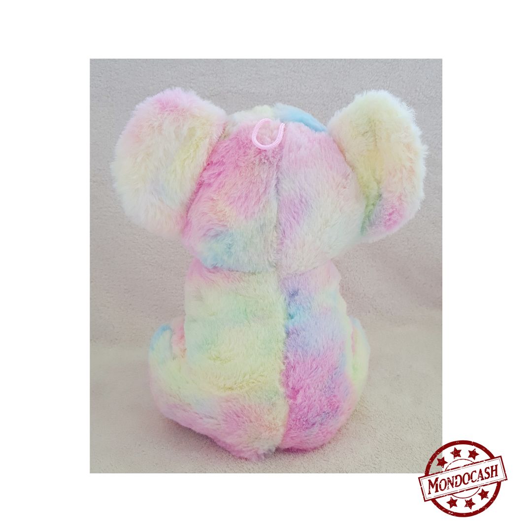 Peluche koala coloré rose ou bleu avec un doudou assorti