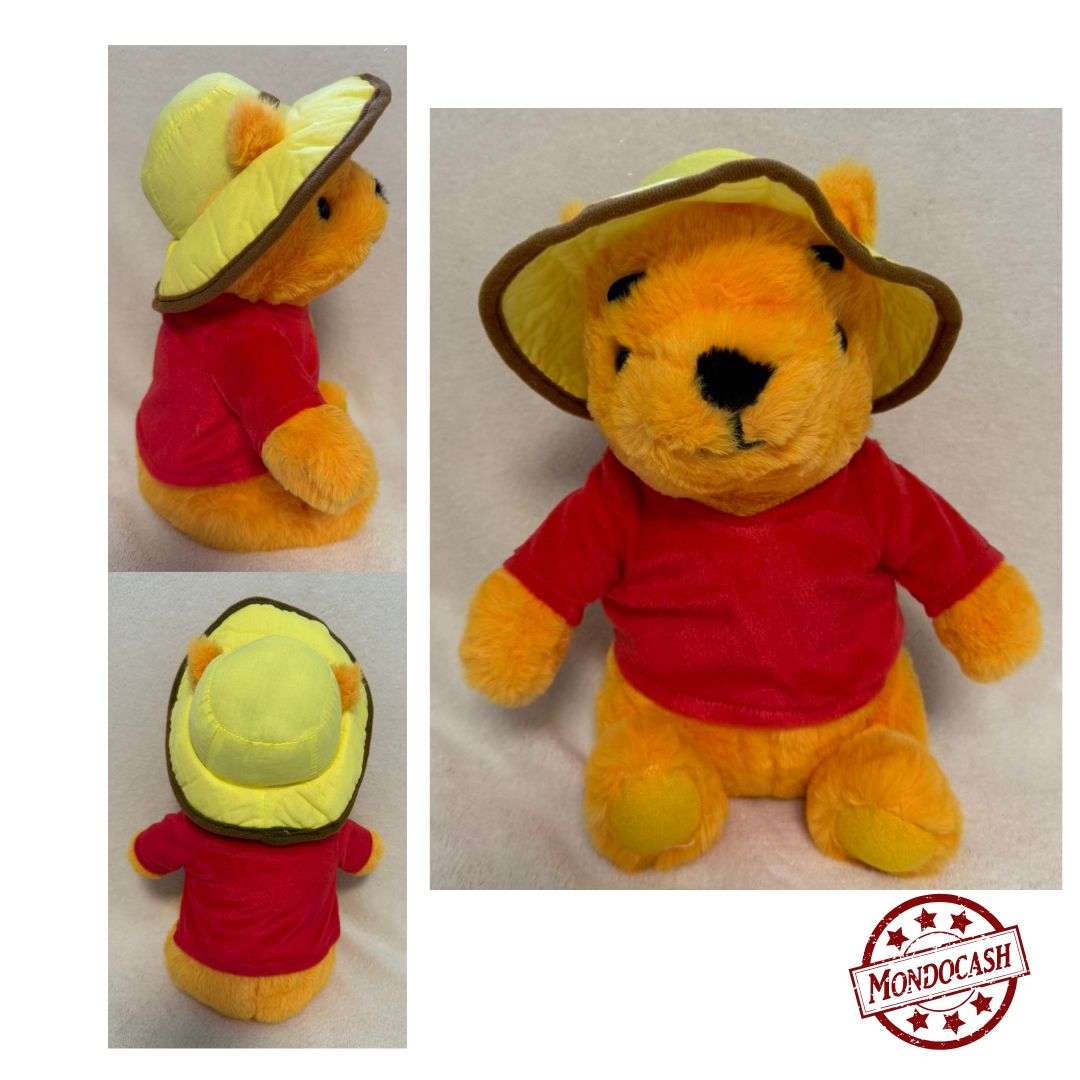 PELUCHE OURS JAUNE CHAPEAU 29 CM (MJ30578) 54/6