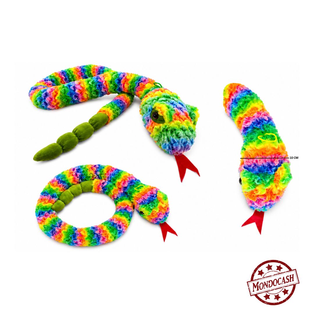PELUCHE SERPENT MULTICOULEURS 140 CM (MJ40737) 12/60