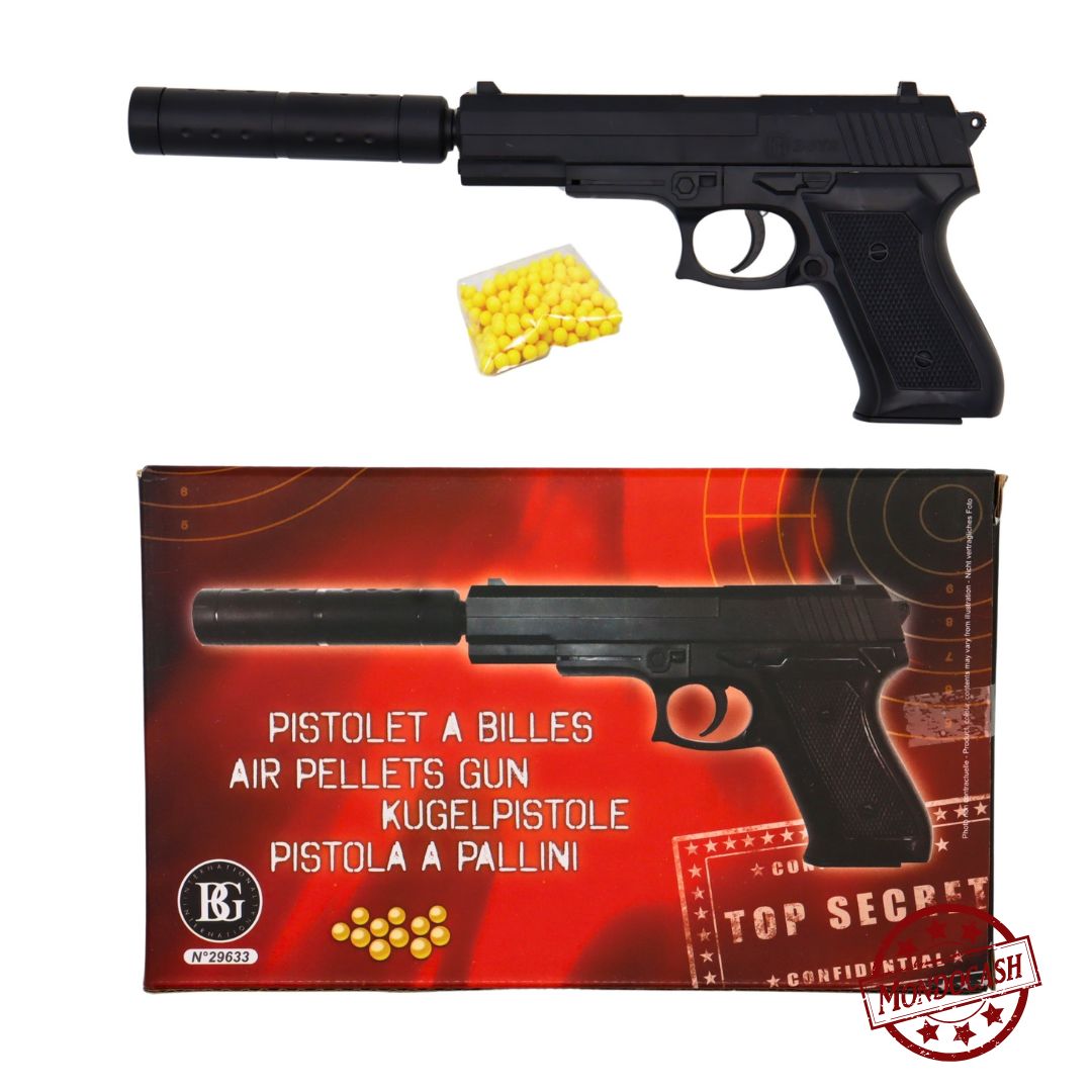 PISTOLET BILLES AVEC SILENCIEUX (BG29633) 60/120