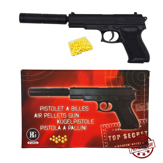 PISTOLET BILLES AVEC SILENCIEUX (BG29633) 60/120