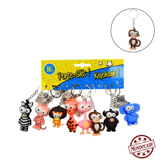 PORTE CLE ANIMAL GROS YEUX X12 PCS (BG18859) 576/288