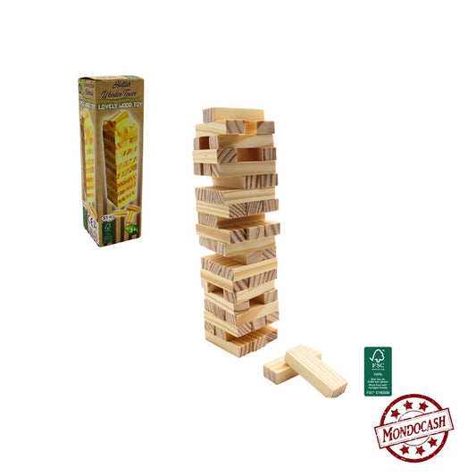 TOUR INFERNALE EN BOIS 36PCS (BG40317) 144/24