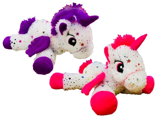 GROSSE PELUCHE LICORNE ALLONGEE 80CM (MJ8863) 6