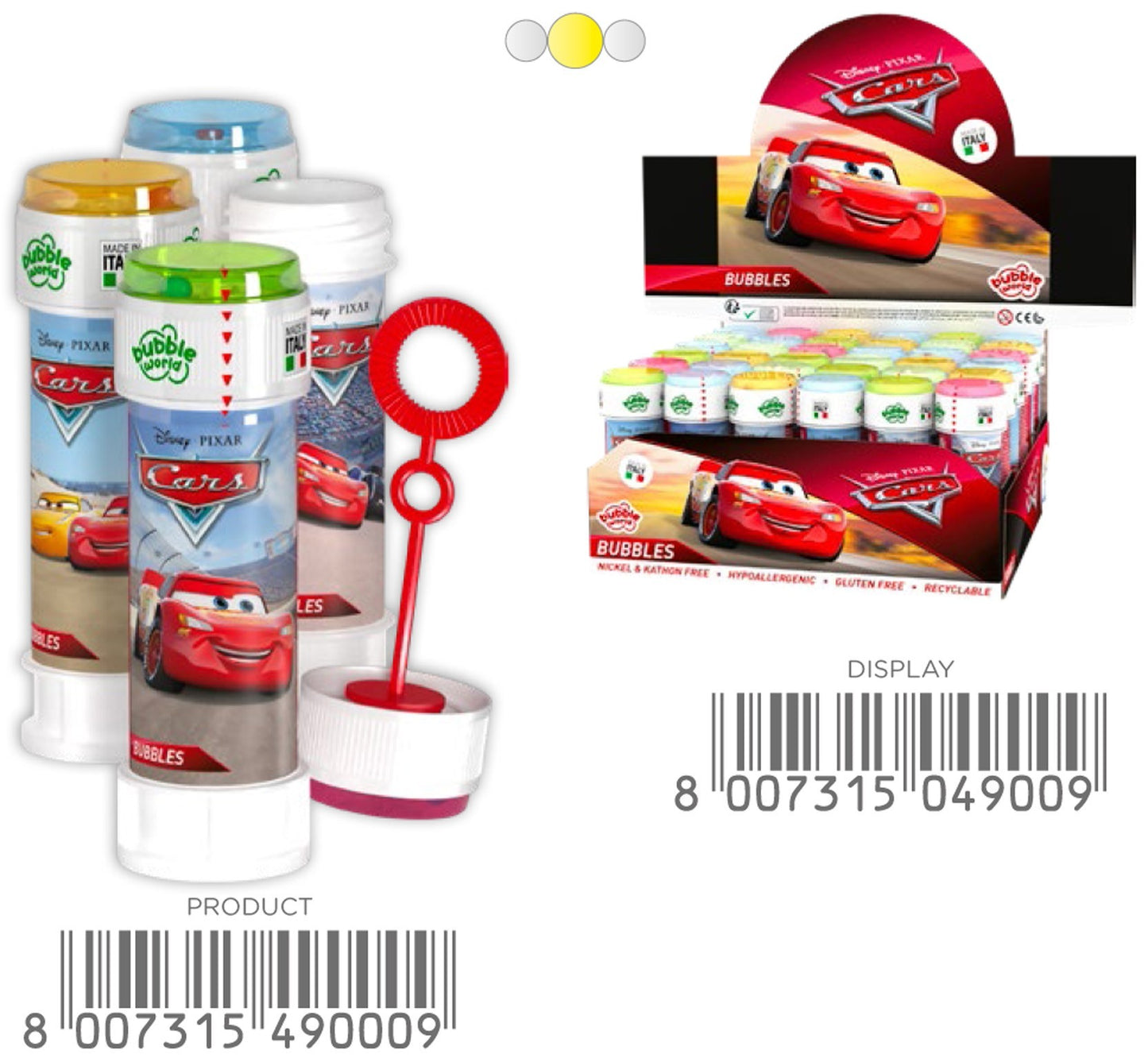 BULLES MINI CARS  60 ML X36PCS (BG95041) 216