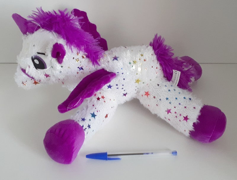 PELUCHE LICORNE BLANCHE ETOILE 25 CM (MJ5831)