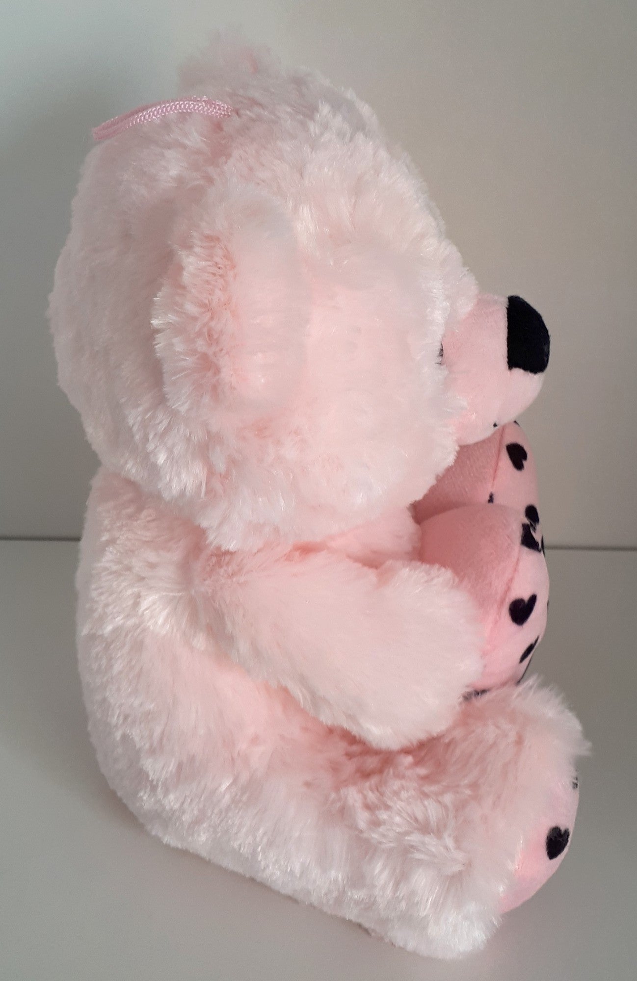 PELUCHE OURS ROSE AVEC COEUR 28 CM (MJ4377) 30/6