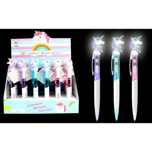 STYLO LICORNE LUMINEUX X36PCS (BG39328) 144/288