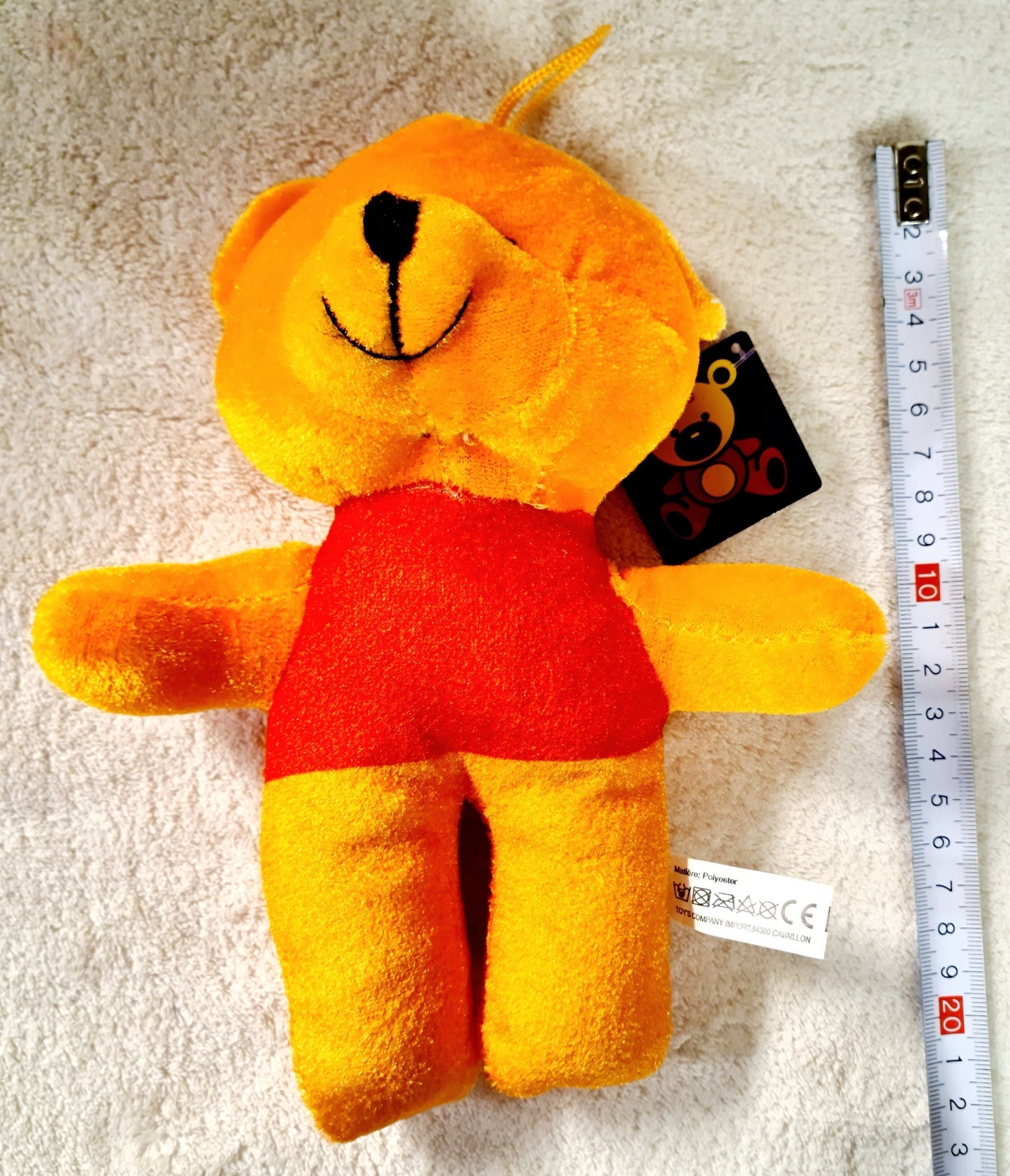 PELUCHE OURS JAUNE 20CM X12PCS (MJ30325) 12/180