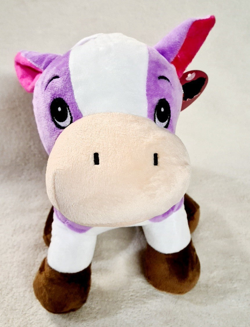 PELUCHE VACHE VIOLETTE 28 CM (TF1110)