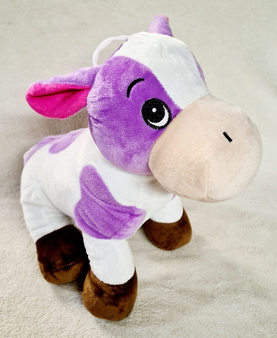 PELUCHE VACHE VIOLETTE 28 CM (TF1110)