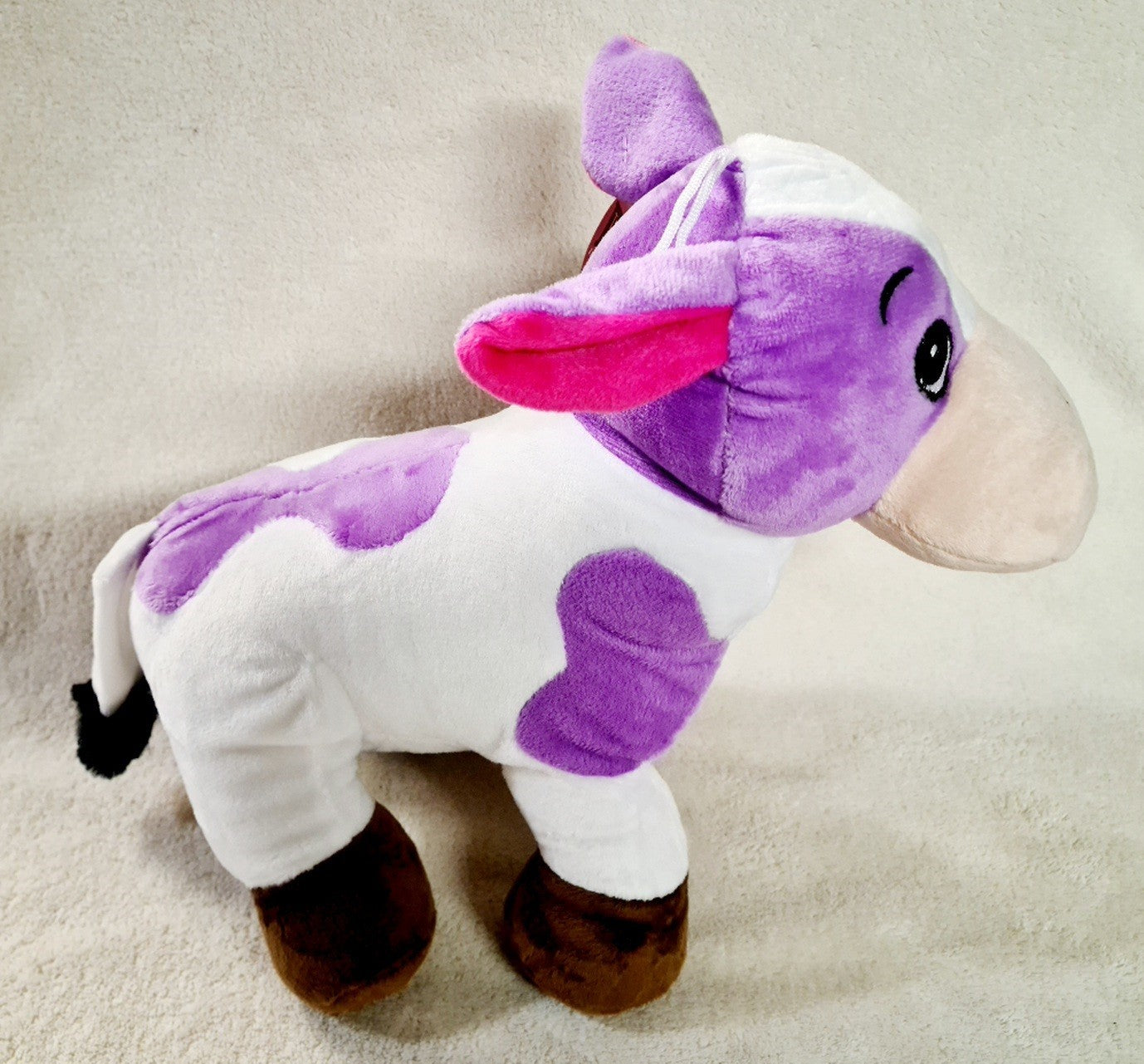 PELUCHE VACHE VIOLETTE 28 CM (TF1110)